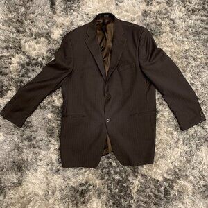 Brandini Robinsons May Mens Gray Brown Blazer Jacket Sport Coat 46L
